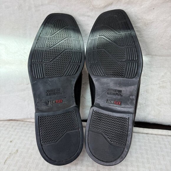 Johnston & Murphy Mens Black Leather Cap Toe Oxfords Size 12M - Picture 8 of 9